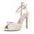 Women Sandals Fashion High Quality Wedding Shoes Women New Pearls Studs Luxury Peep Toe High Heels Buckle Woman Sandal 43