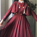 Students Ceylon Black Tea Japanese Girl's Long Pleated Dress Summer Women's Sleeveless Pinafore Dress JK High School Uniform