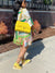 Bjlxn Elegant Women Half Flare Sleeve Chain Paisley Loose A-line Dresses for Summer Streetwear Fashion Shirt Style Dress