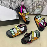 Sandalias De Mujer Brand New Women Shoe Casual Sandals Women Foreign Trade Large Women Colorful Thick Bottom Beach Sandals Women