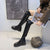 Soft Leather Thick Sole Over Knee Boots Women's Large Size 43 Boot Comfortable Elastic High Cavalier Boots Platform Women Shoes