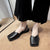 2023 New Summer Square Toe Pleated Elastic Sandals Fashion Women's Slippers Women's Digging Toe Sandals Women's Designer Sandals
