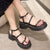 Ankle Strap Platform Gladiator Sandals for Women Summer 2023 Thick Bottom Clip Toe Wedges Sandals Woman Roman Style Beach Shoes