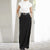Spring Female Fashion Elegant Original Solid Color White Black Simple Loose Solid Color Wide Leg Pants for Women