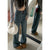 Y2K Vintage Jeans Women Streetwear High Waist Spliced Contrast Color Wide Leg Denim Pants Do Old Baggy Straight Trouser