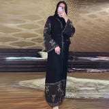 Dress Women Turkish Islamic Clothing Muslim Fashion Open Abaya Long Sleeve Vetements Boubou Dubai Kaftan Djellaba