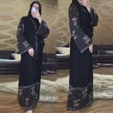 Dress Women Turkish Islamic Clothing Muslim Fashion Open Abaya Long Sleeve Vetements Boubou Dubai Kaftan Djellaba