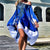 Summer Print Beach Dress Women Off Shoulder Cover-Ups Fashion Long Pareos Oversized Boho Dress Loose Swimsuit Cover-Ups Robe