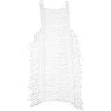 Summer Ripped Knitting Tank Dress Beach Bathing Women Sleeveless Crochet Hollow out High Split Bikini Cover Ups Sexy Swimwear