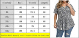 5XL Casual Summer T Shirt Women Boho V-Neck Print Floral Tshirt Plus Size Short Sleeve Leopard Tops Oversize Button Tee Top