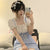 Summer Dresses Robes For Women Casual Kawaii Fairy Clothes Long Sleeve Strap Mini Maid Dress Lolita Harajuku Cottagecore