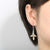 Simple Metal Two Tone Flower Earrings Exquisite Fashion Plant Blossom Long Dangle Earrings for Women Jewelry