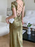 Summer Elegant Women Satin Backless Midi Dress Short Sleeve Lace Bandage Vintage Bodycon  Female Fashion Robe New