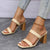 Summer Fashion High Heel Sandals for Women 2023 Square Toe Two Strap Thick Heeled Slides Slippers Woman Zapatos De Mujer