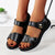 New Women's Casual Sandals Platform Open Toe Soft-soled Beach Shoes Fashion Solid Color Outdoor Flat Sandals Sabdalia Feminina