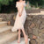 Women Sexy Mesh V Neck Lace Up Sweet Kawaii Japanese Fairy Party Elegant Dresses Summer Fashion Ruffle White Short Sleeve Dress