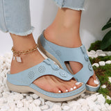 2023 Fashion Clip Toe Wedge Slippers Women Summer Beach Platform Flip Flops Woman Plus Size Lightweight Non Slip Casual Sandals