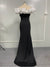 Elegant Evening Dresses Long Luxury Patry Gown Black Sexy Off Shoulder Patchwork Ruffles Sheath Large Swing Maxi Robe Femme