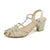 Womens' Sandals Retro Ladies Velvet Shoes Spring Vintage Gladiator Buckle Strap Close Toe Shoes Summer Sandal Roman Style Size43