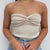 Bjlxn For Summer Chic Tube Top  Fashion White Knitting Women's Clothing Wrap Crop Top Rave Festival Sexy Sleeveless Tops  Beach