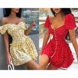 Fandy Lokar Summer Sleeve Dresses Women Fashion Collected Waisted Square Collar Dress Women Elegant Dresses Female Ladies