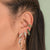 Round Hoop Earrings for Women CZ Gold Color Women's Ear Rings Heart Snake Clip on New in Korean Fashion Jewelry