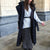 RR Solid Hooded Vests Women Fashion Tie Belt Collected Waisted Argyle Coats Women Elegant Pockets Long Vests Female Ladies