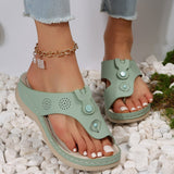 2023 Fashion Clip Toe Wedge Slippers Women Summer Beach Platform Flip Flops Woman Plus Size Lightweight Non Slip Casual Sandals