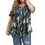 5XL Casual Summer T Shirt Women Boho V-Neck Print Floral Tshirt Plus Size Short Sleeve Leopard Tops Oversize Button Tee Top