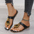 Womens Sandals Metal Design Fashion Flip Flop Sandal Flat Heel Roman Vintage Summer Hot Sale Shoes Fashion Casual Sandals Brand