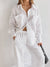 Linad White Pajamas For Women Cotton Long Sleeve 2 Piece Sets Nightwear Female Casual Trouser Suits Solid Autumn Sleepwear