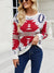 Autumn Winter Christmas Women's Sweater Casual Knitted Long Sleeve Top Pink O-neck Pullovers Fashion New In Knitwears 2023