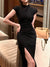 Midi Dress Women Elegant Summer 2023 Folds Fashion Evening Party Lady Vestido Vintage Spring Bodycon Sexy Dresses Female Clothes