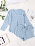 100%Cotton Autumn Sleepwear Suits With Shorts Pijama Pocket Nightwear Single Breasted Women's Nightgown Full Sleeve Women Pajama