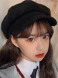 Bjlxn - Casual Suede 9 Colors Beret Hat