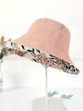 Bjlxn - Original Solid&Printing Reversible Foldable Sun-Protection Bucket Hat