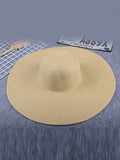 Bjlxn - Simple Casual Vacation 10 Colors Wide Brim Hat