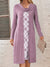Women's Casual Dress Plain Dress Mini Dress Patchwork Daily Date Going out Fashion Elegant U Neck Long Sleeve 2023 Regular Fit Pink Color S M L XL XXL Size