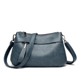 Bjlxn - Retro Crossbody Bag Solid Color Adjustable Strap Shoulder Bag Large Capacity Commuter Bag