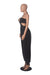 fashion sexy wrap chest hollow Low Back tie pu Jumpsuit for women