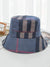 Bjlxn - Casual Plaid Keep Warm Suede Fisherman Hat