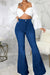 Bjlxn - Black Casual Street Solid Patchwork High Waist Denim Jeans