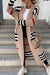 Bjlxn - Cream White Casual Striped Patchwork Cardigan Collar Outerwear