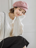 Bjlxn - Personality Striped&Plaid Beret Hat