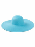 Bjlxn - Simple Casual Vacation 10 Colors Wide Brim Hat