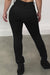 Bjlxn - Black Casual Solid Ripped Slit High Waist Regular Denim Jeans