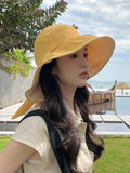 Bjlxn - Sun-Protection Foldable Wide Side Hats&Caps