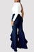 Bjlxn - Black Fashion Casual Solid Patchwork High Waist Regular Denim Jeans