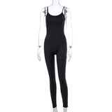 strap women long jumpsuit bodycon sexy streetwear fitness sportswear summer clothes lounge wear club outfit body