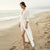 Leaves Print Bikini Beach Cover up Tunics for Beach Long Kaftan Bikini Cover up Robe de Plage Sarong Beach Swimsuit cover-ups